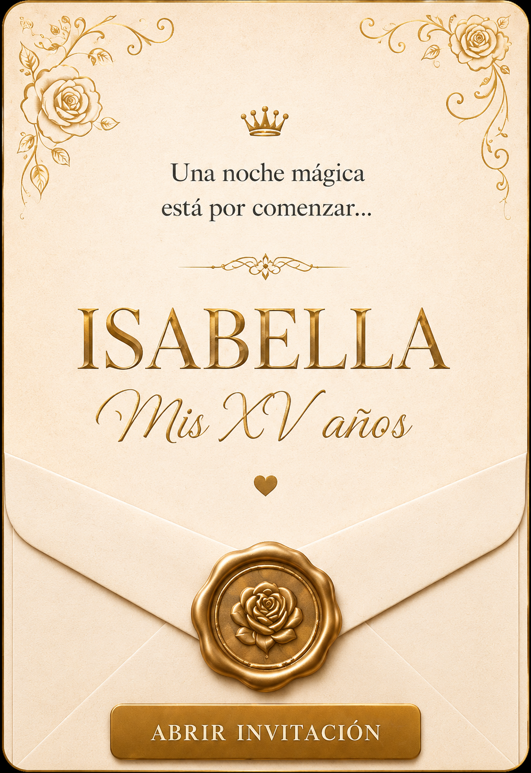 Invitación de Isabella — Mis XV años